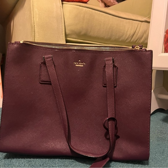 Kate Spade authentic maroon purse - Picture 3 of 16
